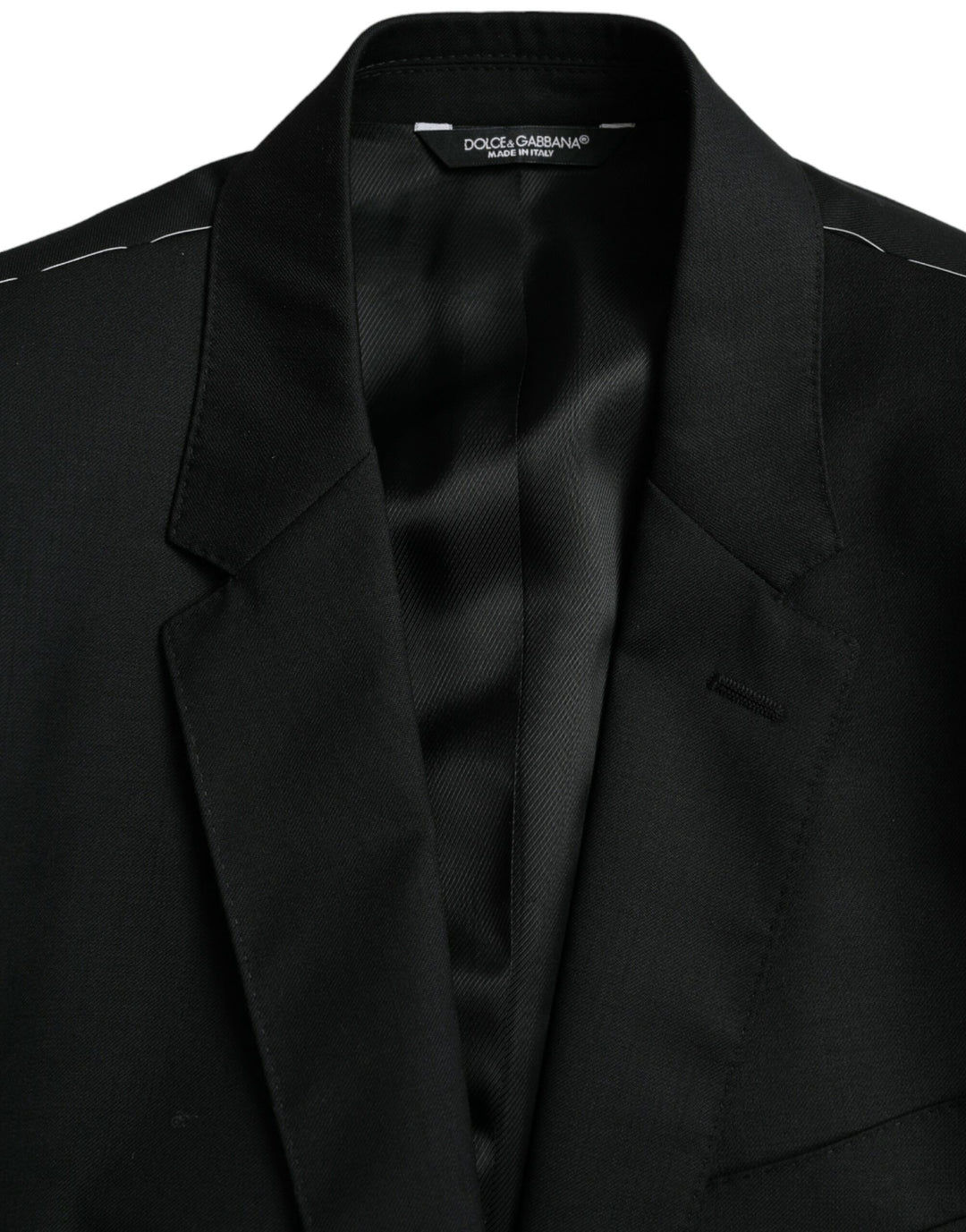 Black single-breasted wool blazer MARTINI