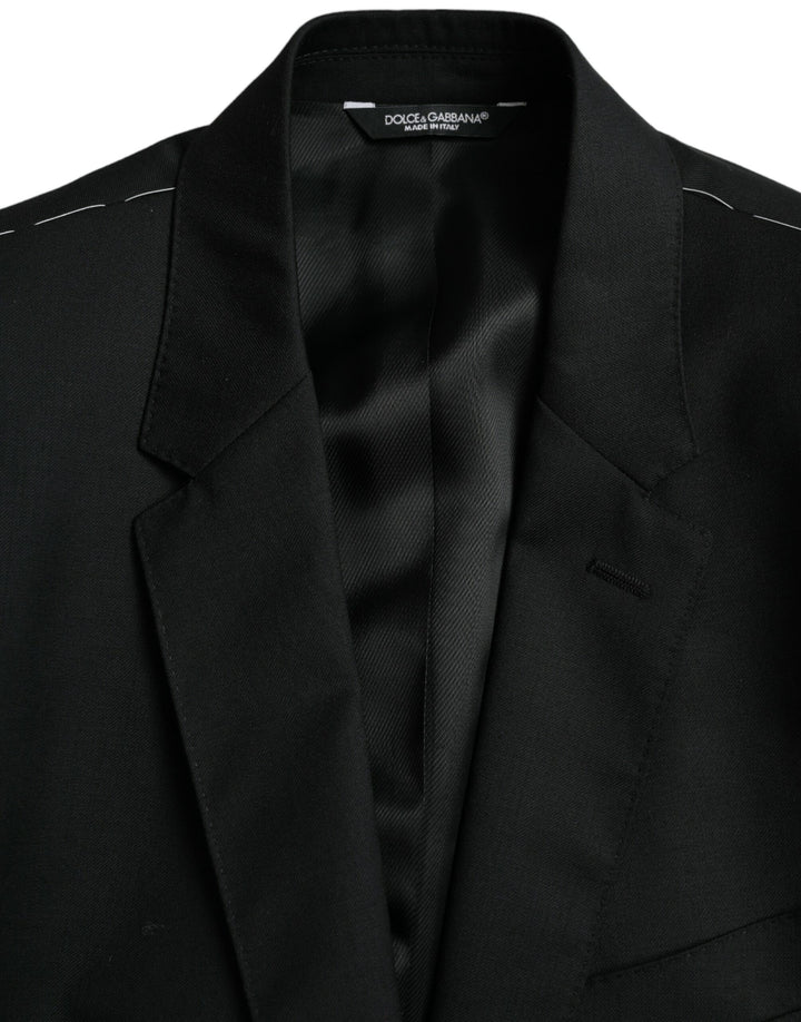 Black single-breasted wool blazer MARTINI
