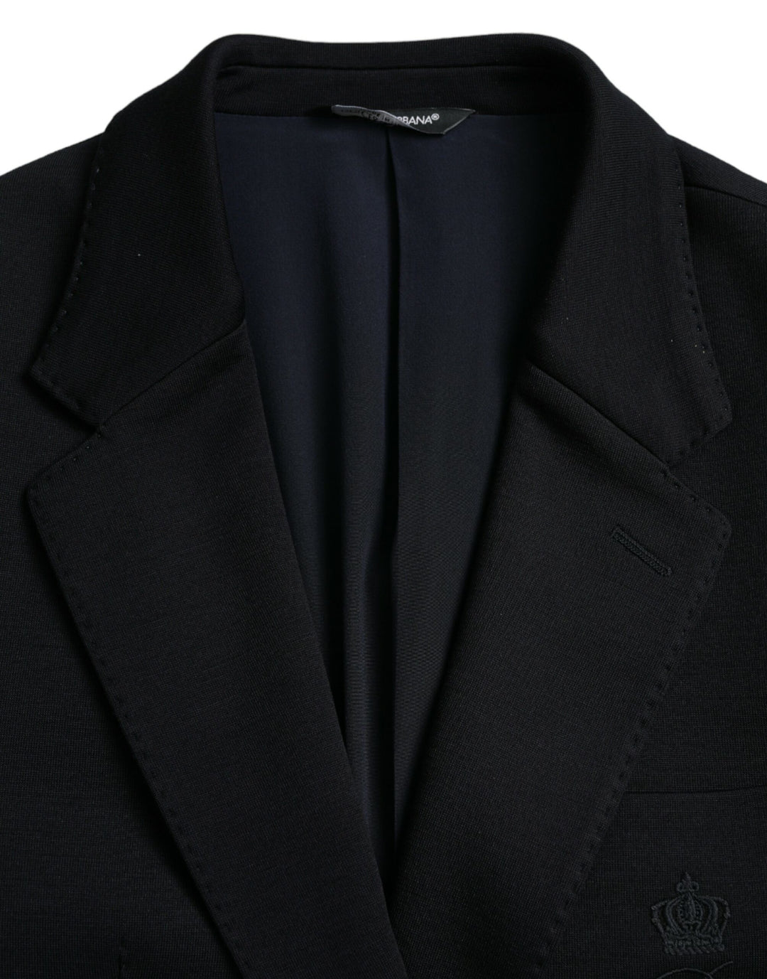 Black wool coat single-breasted with notch blazer