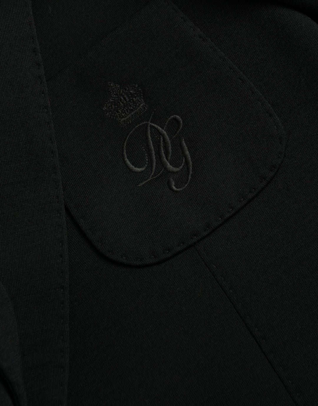 Black wool coat single-breasted with notch blazer