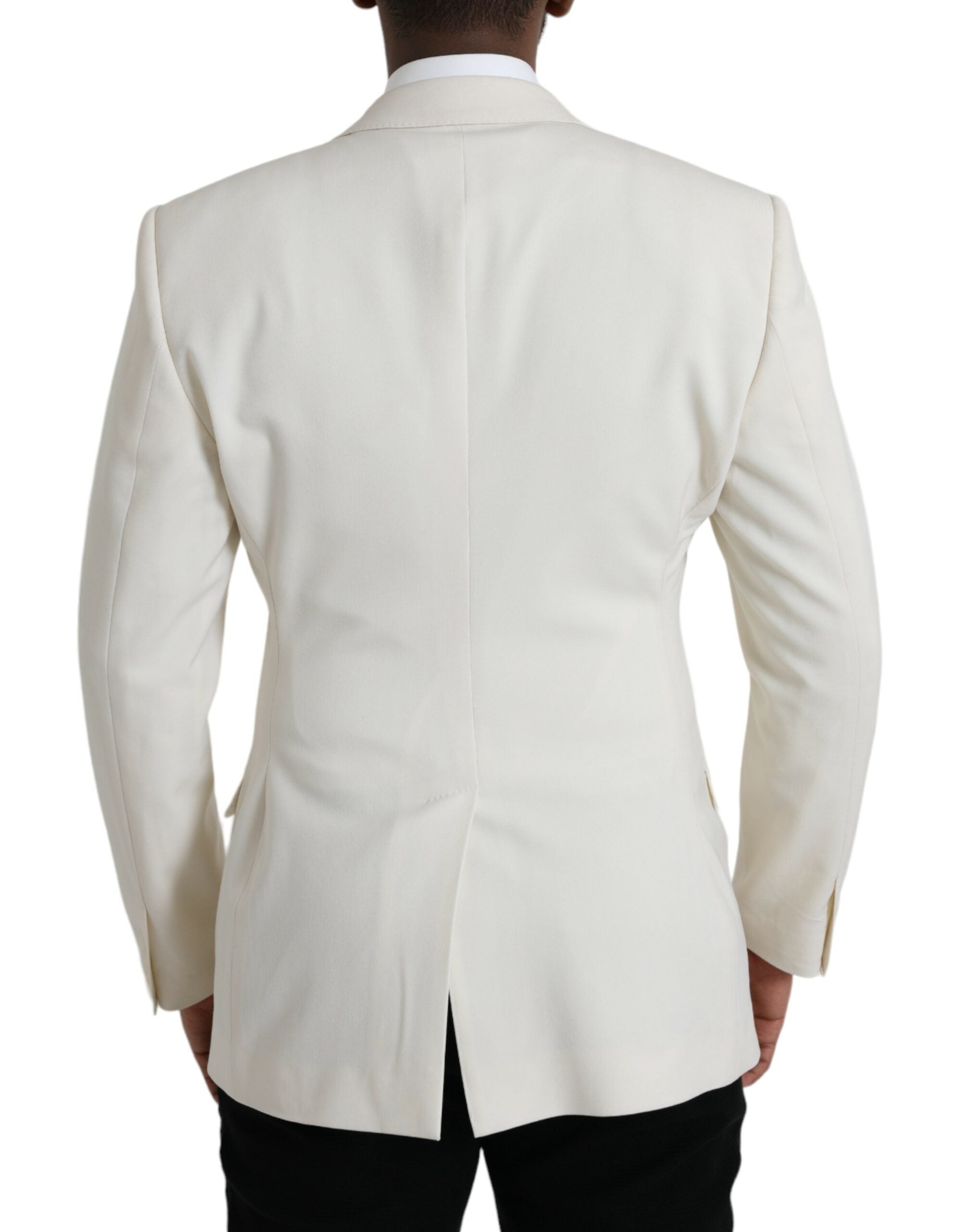 White wool blazer MARTINI double-breasted