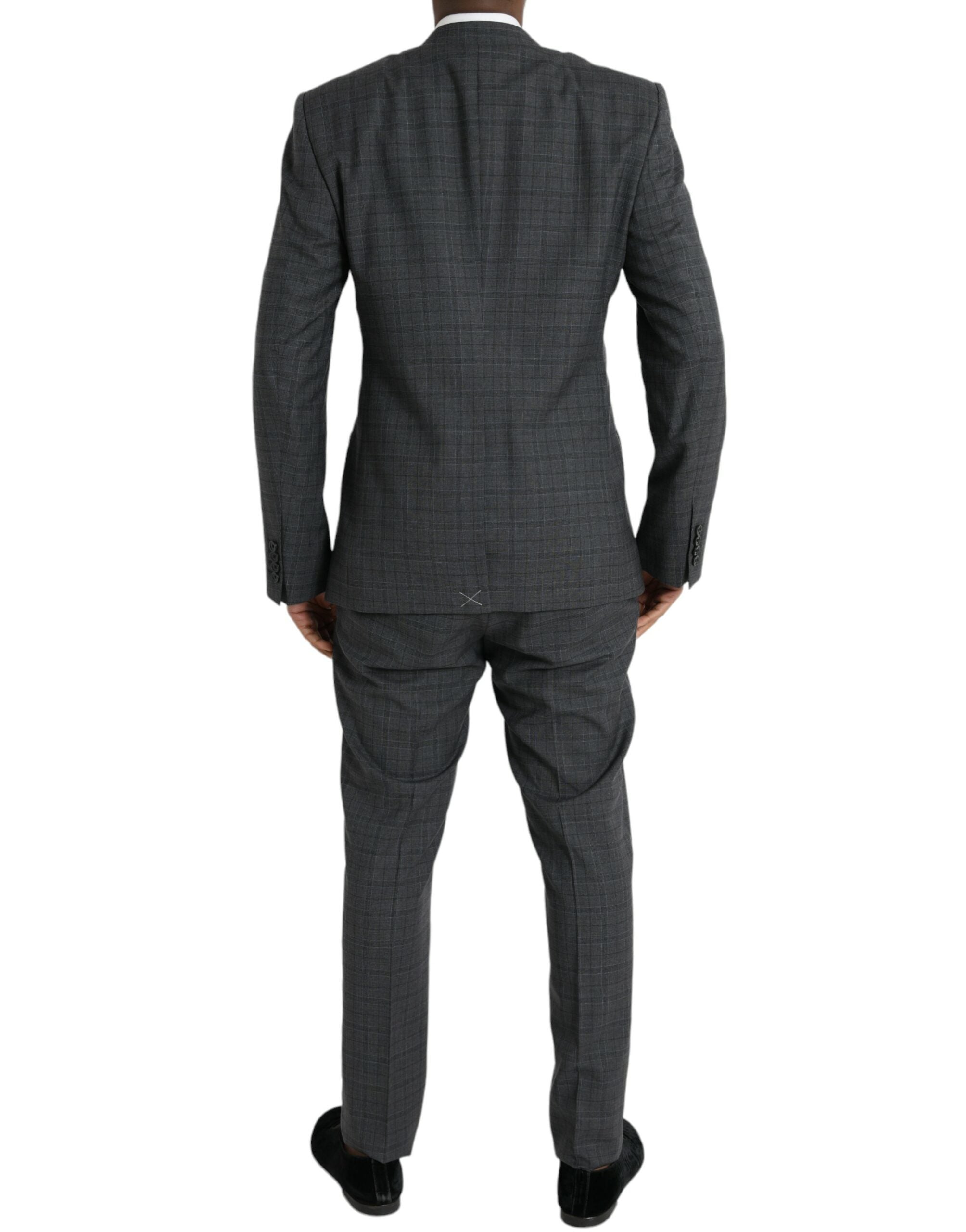 Grey checked wool suit MARTINI Formal 2 Piece Suit