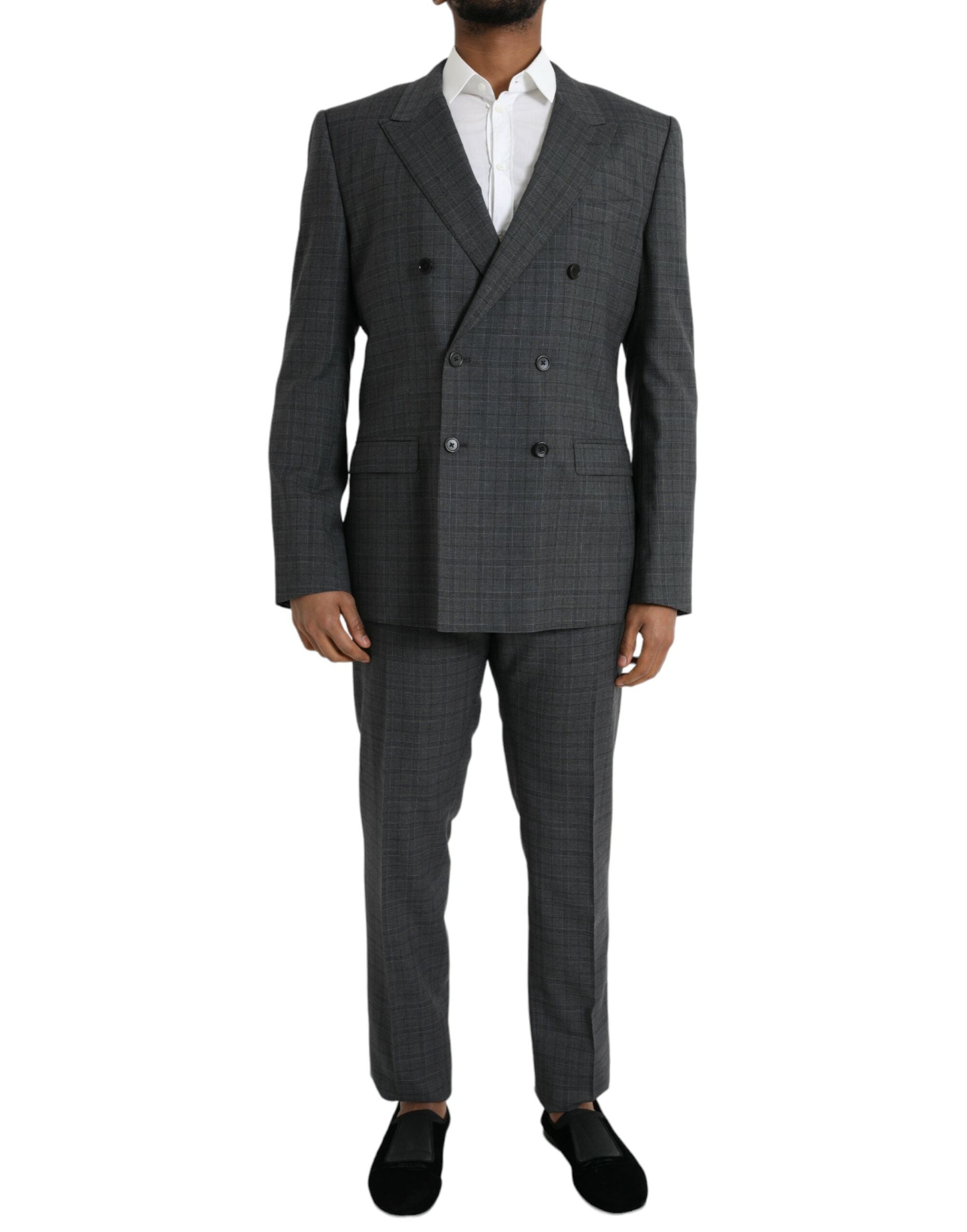 Grey checked wool suit MARTINI Formal 2 Piece Suit