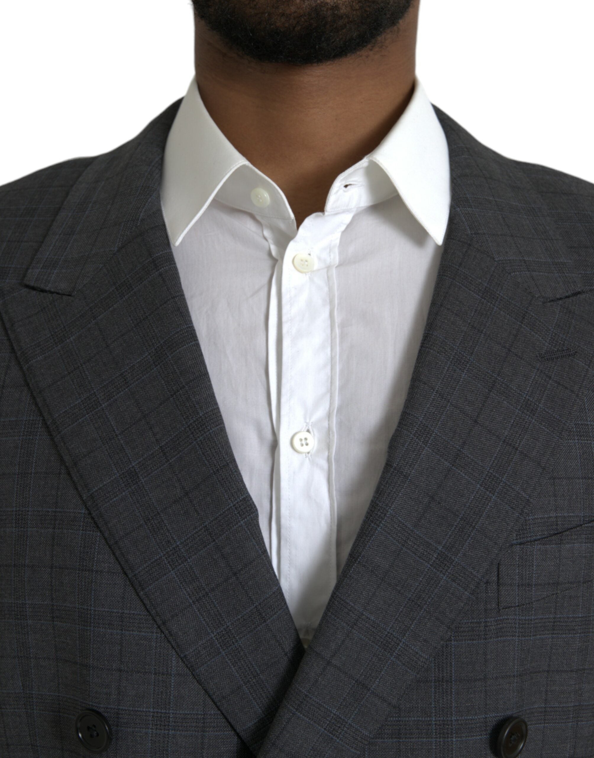 Grey checked wool suit MARTINI Formal 2 Piece Suit