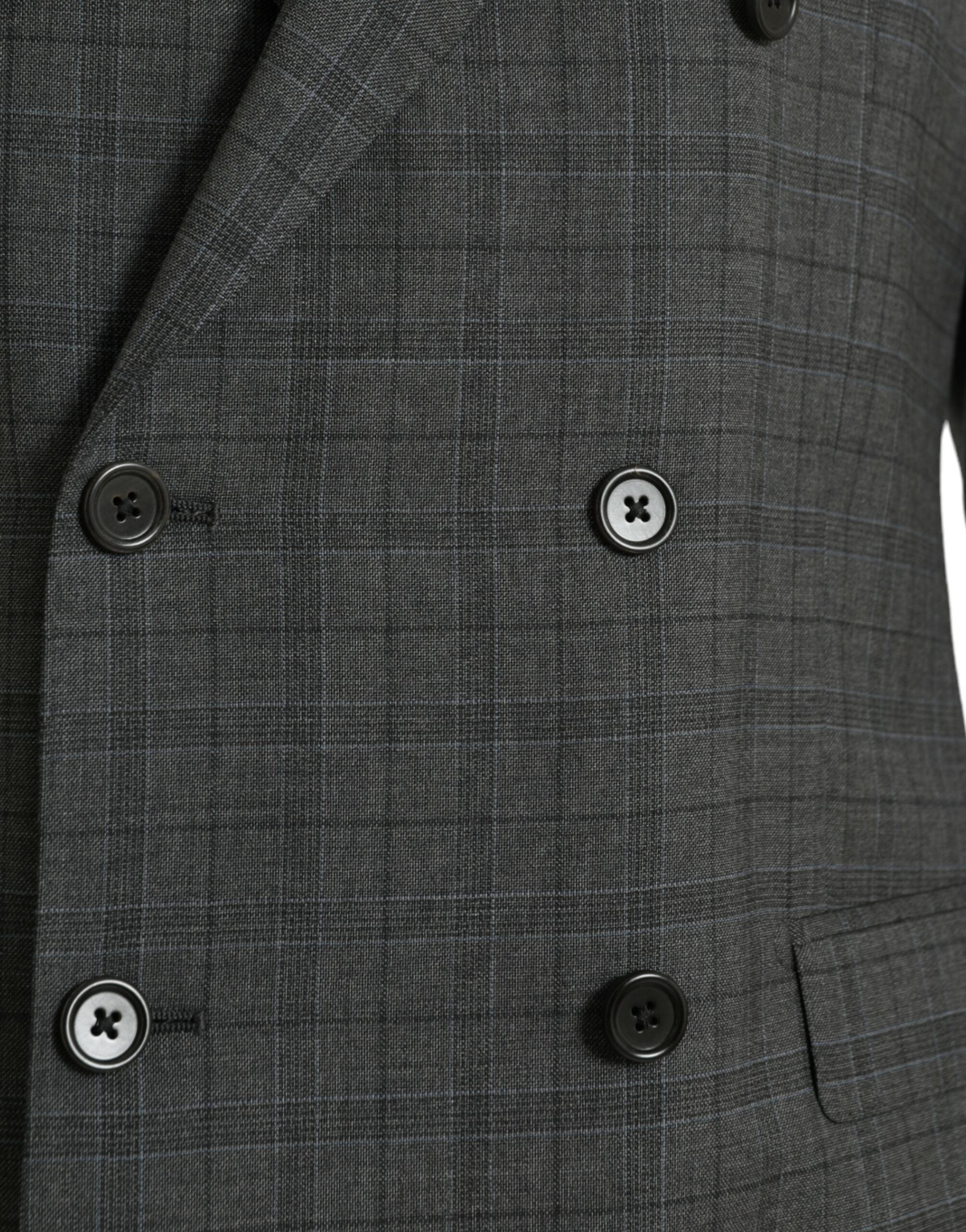 Grey checked wool suit MARTINI Formal 2 Piece Suit