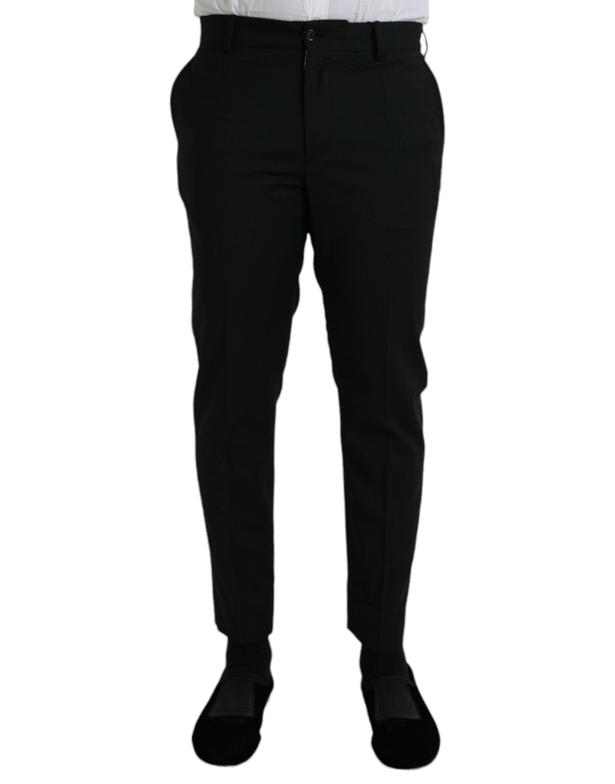 Black Wool SlimFit Dress Formal Trousers