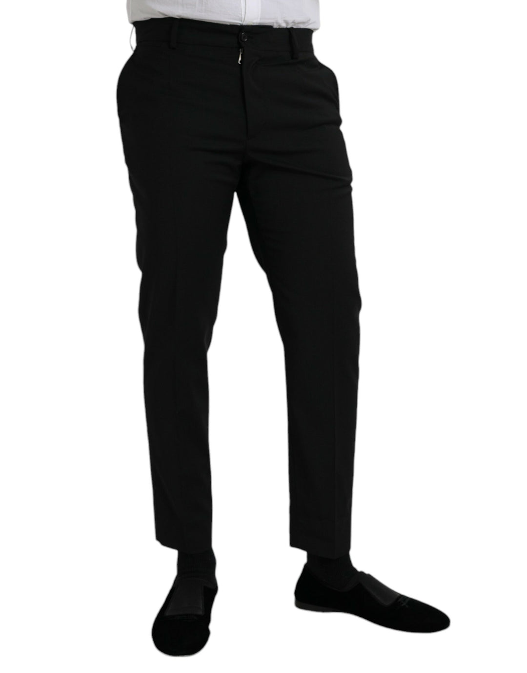 Black Wool SlimFit Dress Formal Trousers