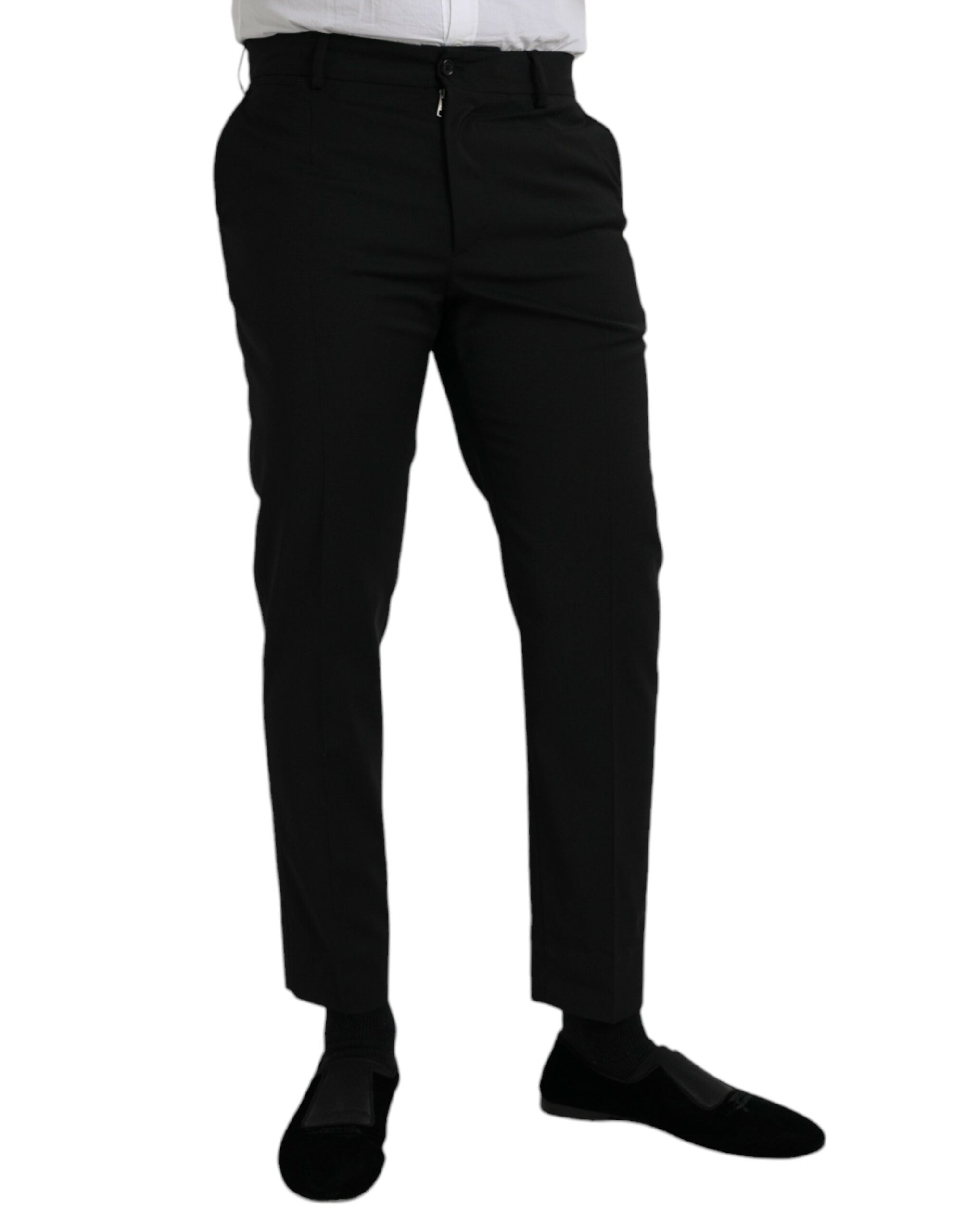 Black Wool SlimFit Dress Formal Trousers