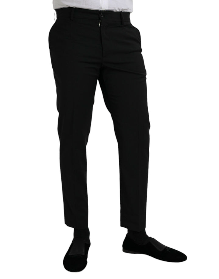 Black Wool SlimFit Dress Formal Trousers