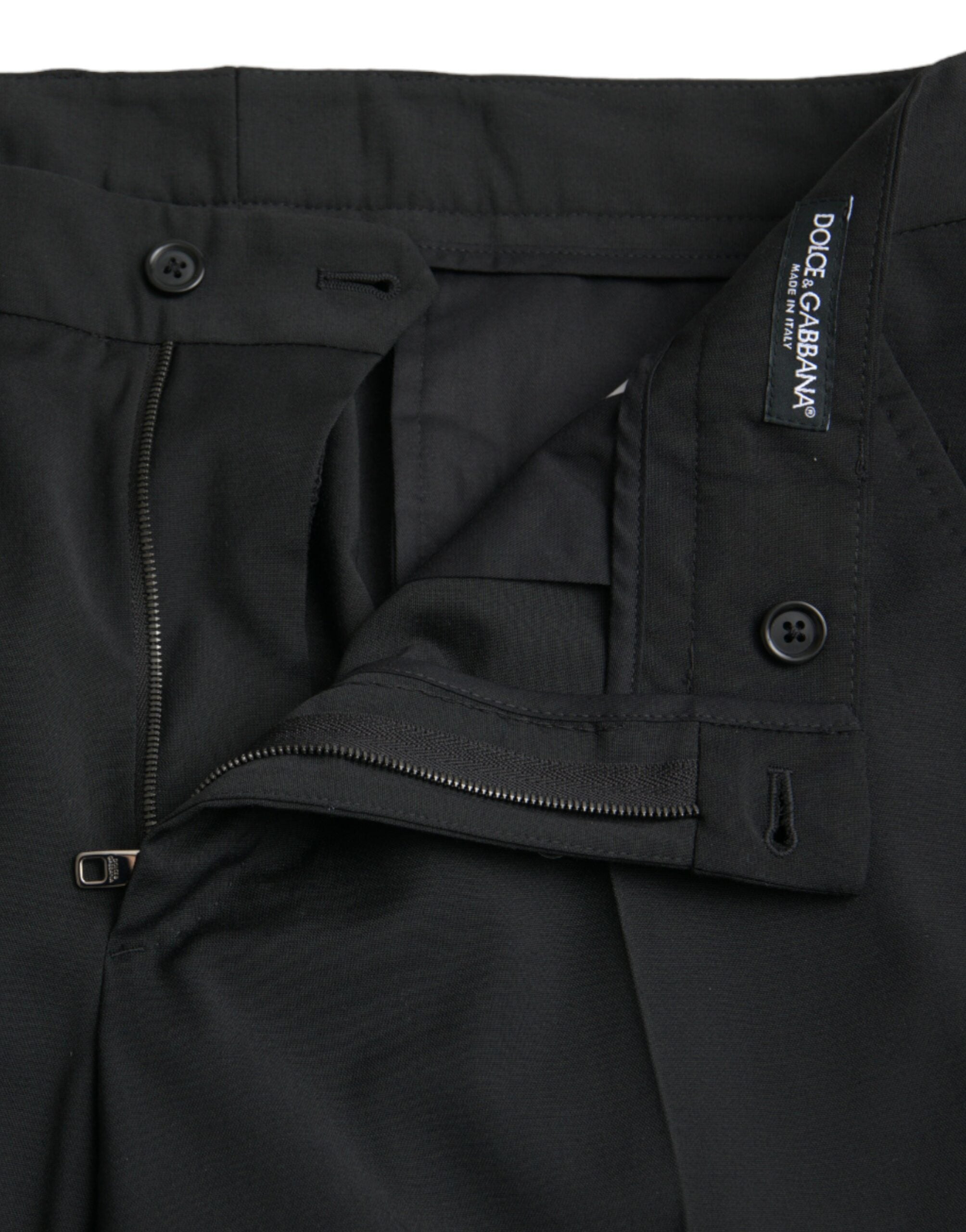 Black Wool SlimFit Dress Formal Trousers