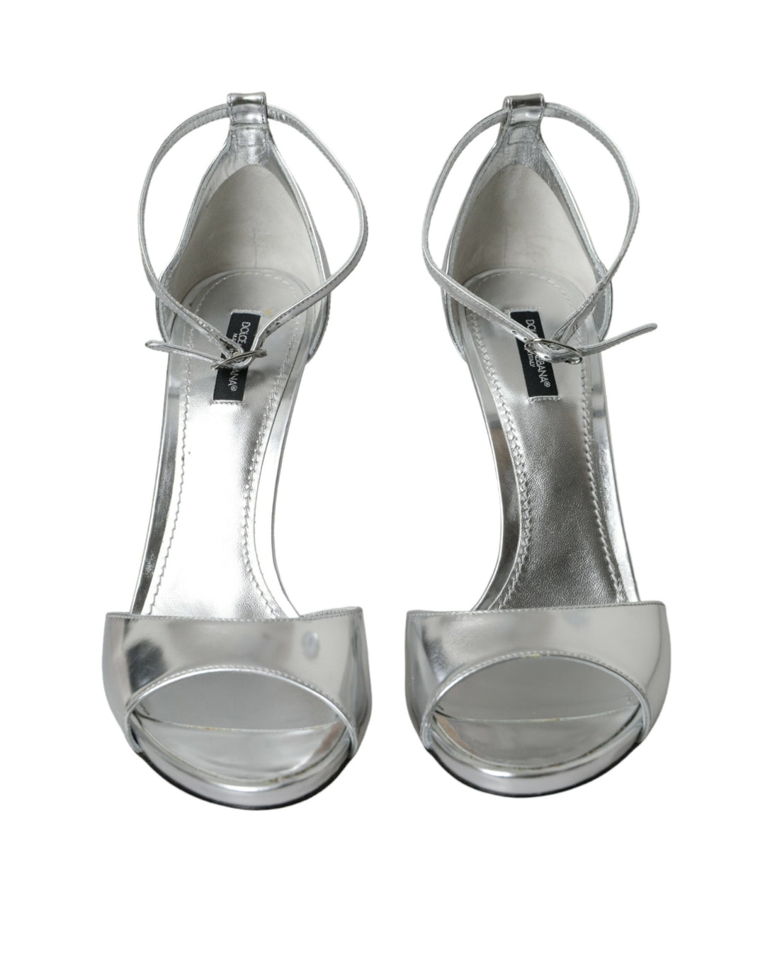 Silber KEIRA Leder Heels Sandalen Schuhe