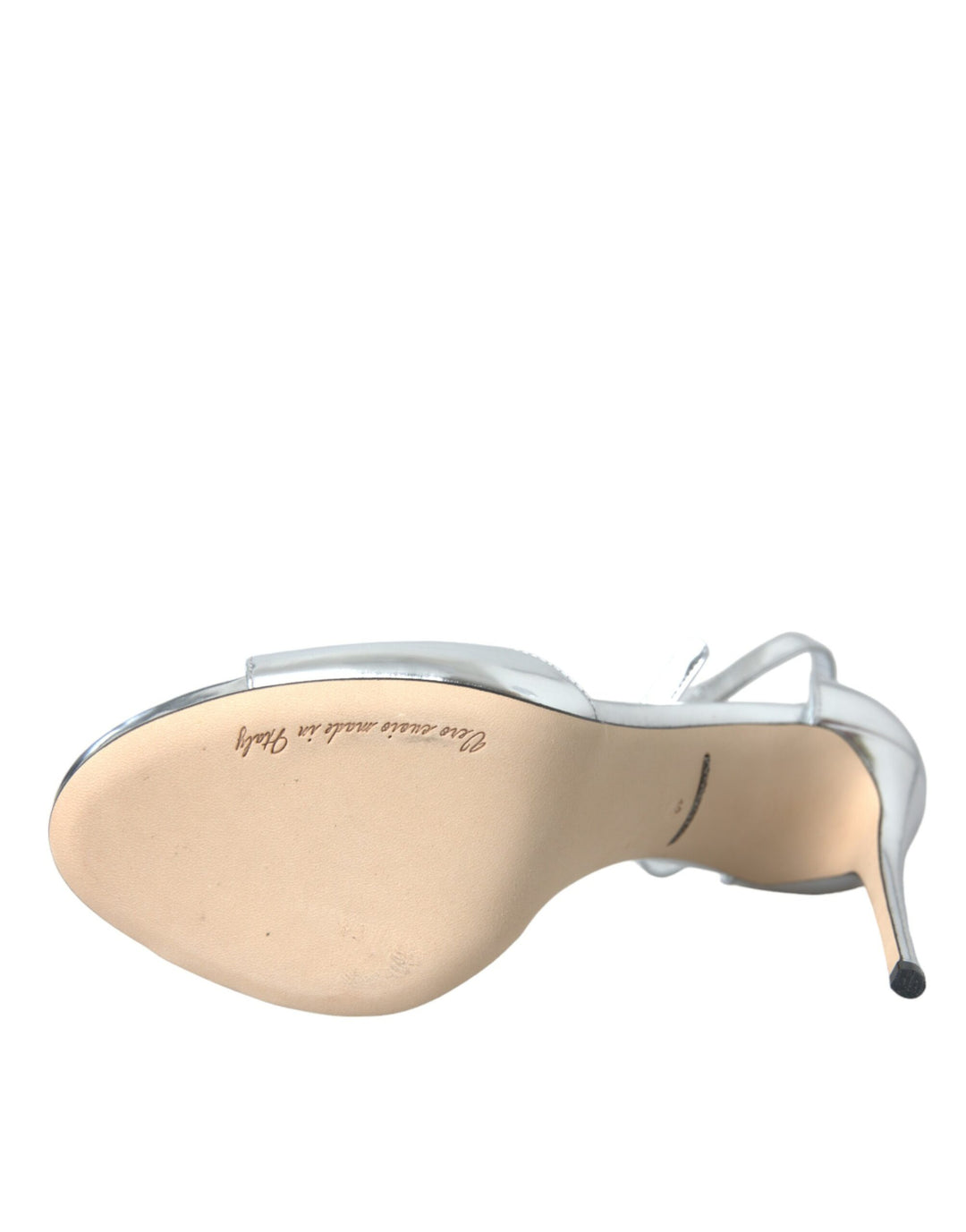 Silber KEIRA Leder Heels Sandalen Schuhe