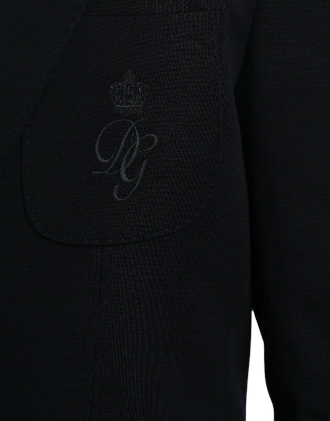Black single-breasted wool coat blazer