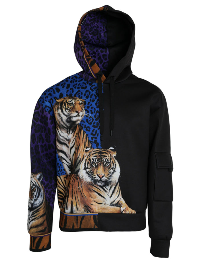 Multicolor Tiger Sweatshirt with Hood Pullover