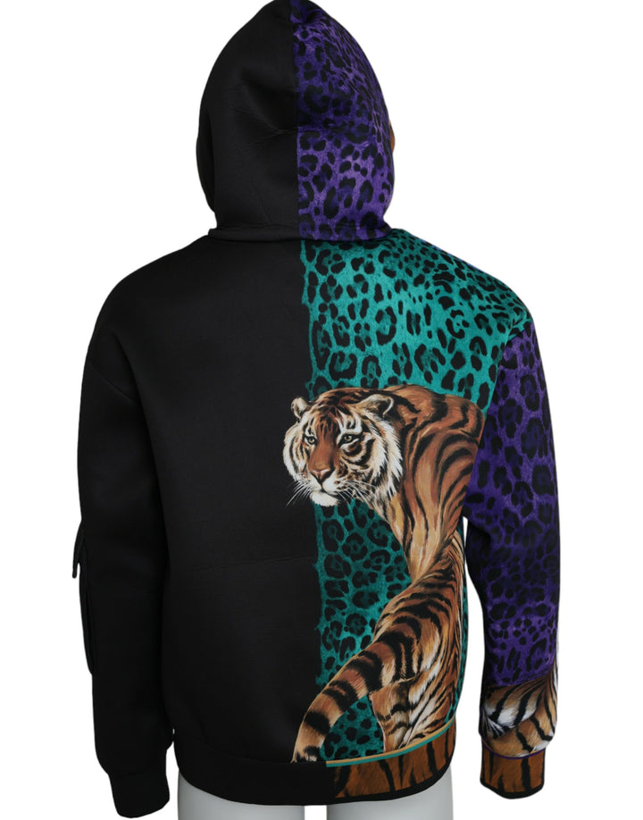 Multicolor Tiger Sweatshirt with Hood Pullover