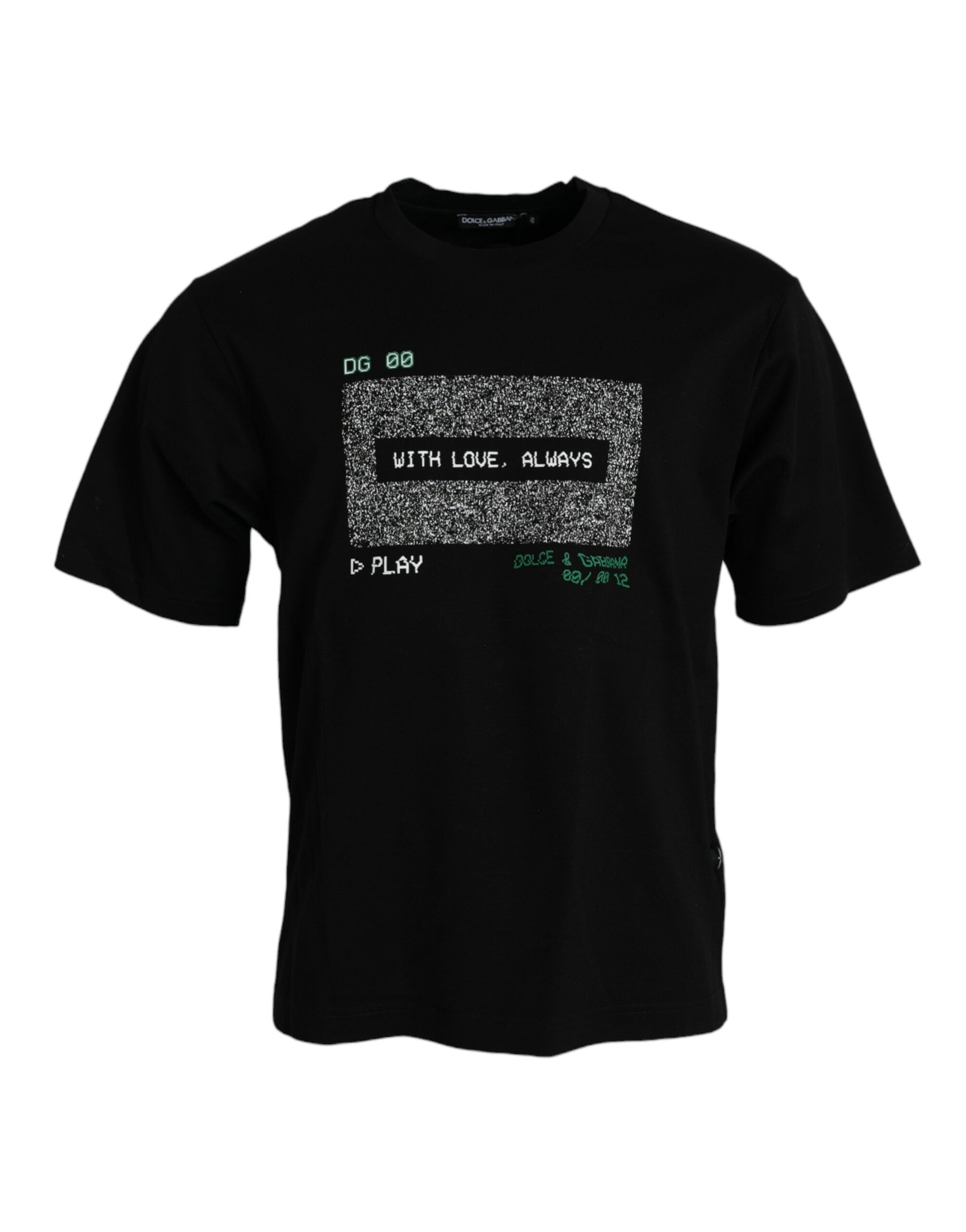Black With Love Always Crew Neck T-Shirt