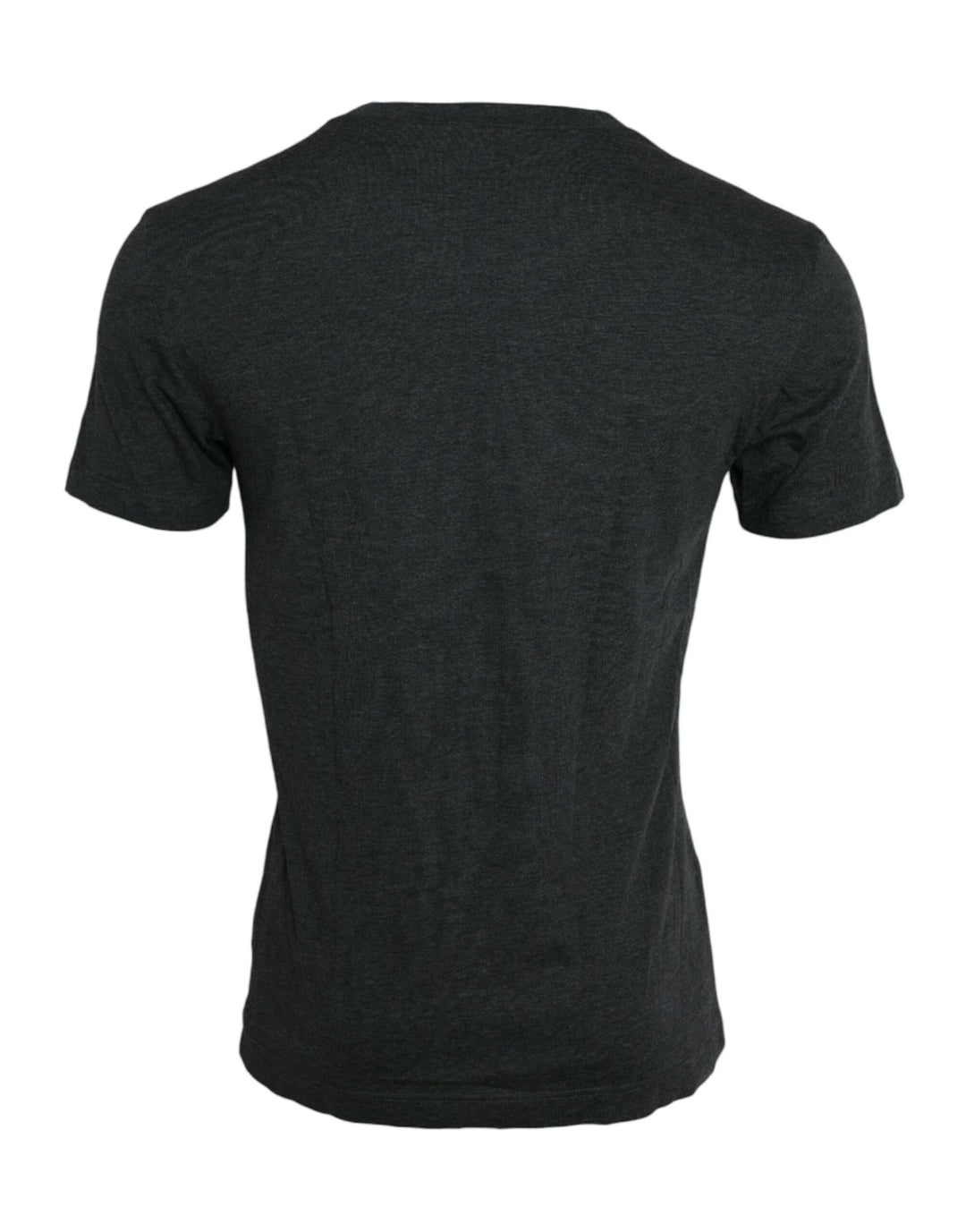Graues Kurzarm-T-Shirt mit Logo-Druck und Rundhalsausschnitt