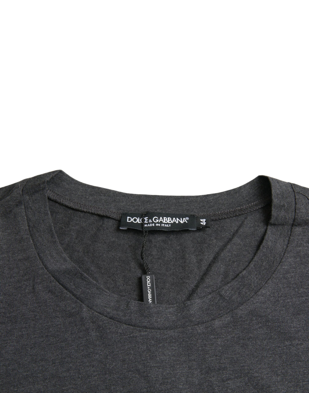 Graues Kurzarm-T-Shirt mit Logo-Druck und Rundhalsausschnitt