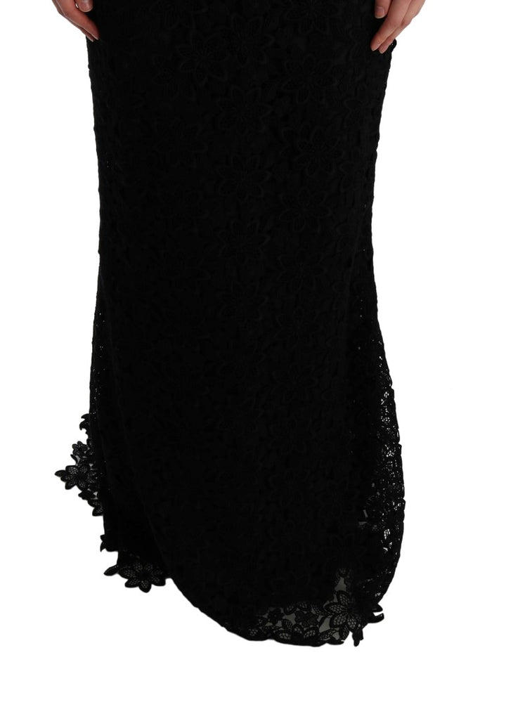 Elegantes Schwarzes Etuikleid mit Seidenfutter