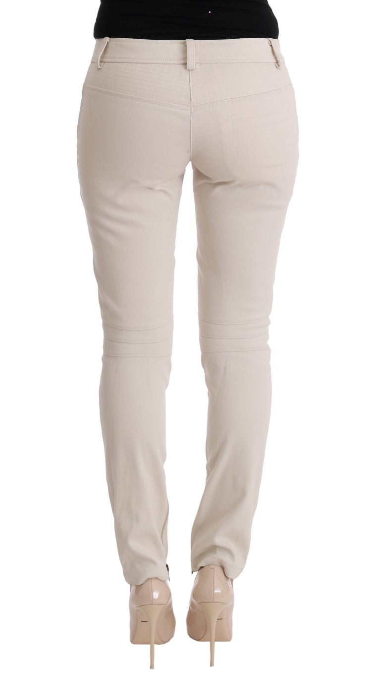 Weiße Slim Fit Freizeitjeans