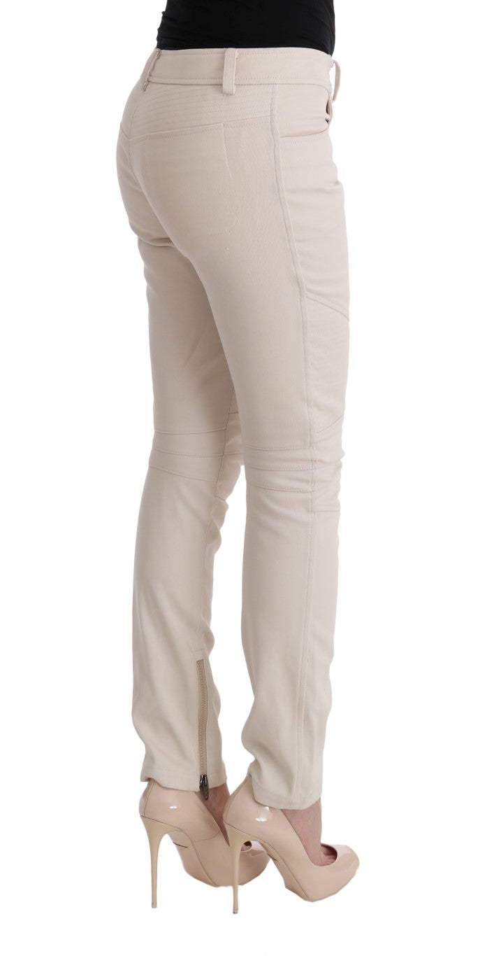 Weiße Slim Fit Freizeitjeans
