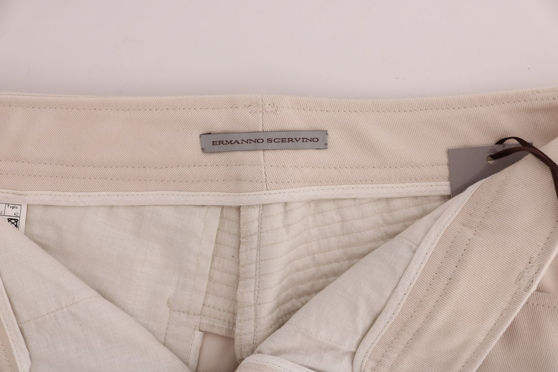 Weiße Slim Fit Freizeitjeans