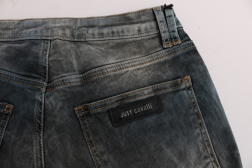 Blaue Waschung Baumwollmischung Slim Fit Jeans