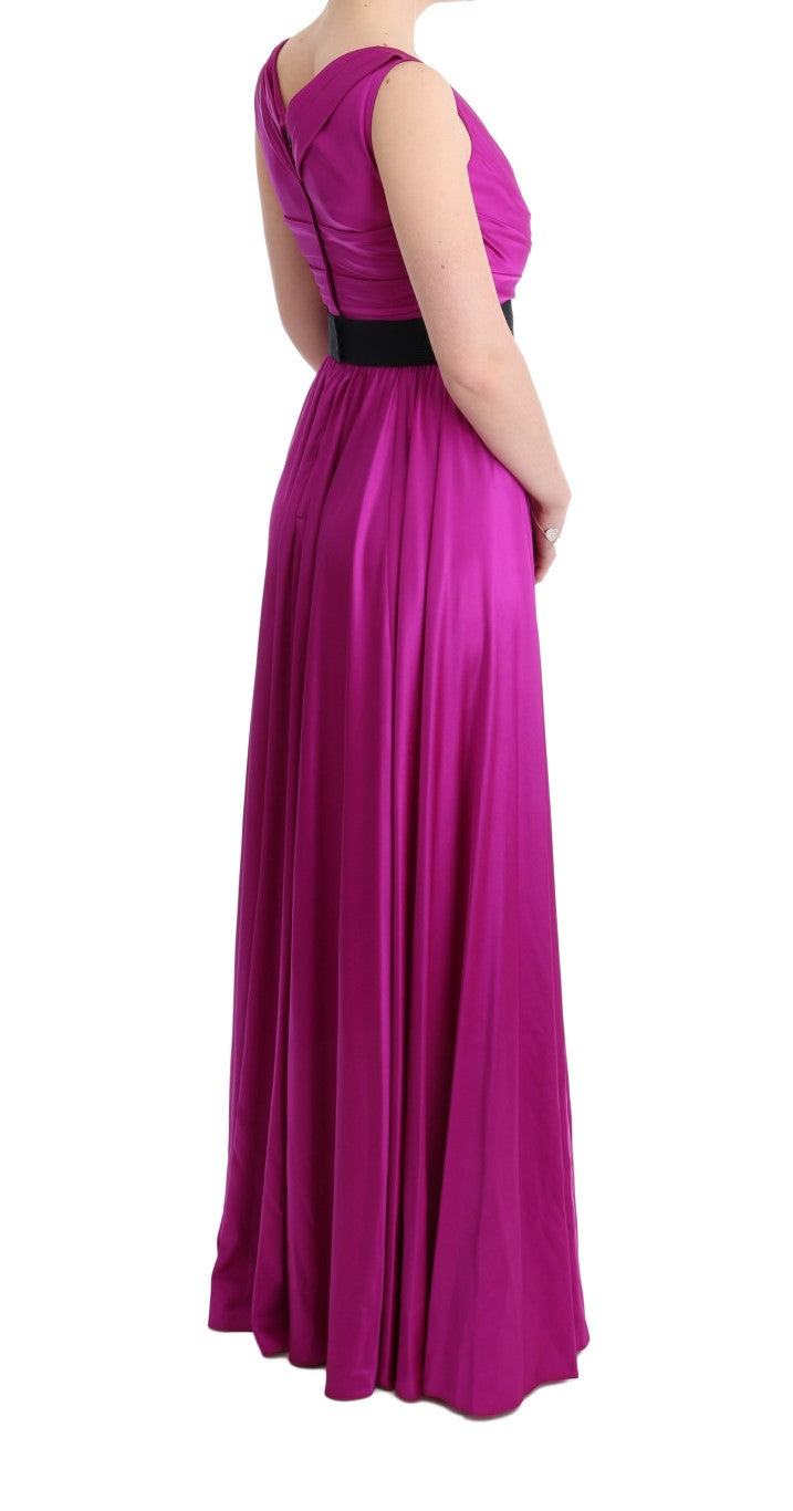 Elegantes rosa Seidenkleid