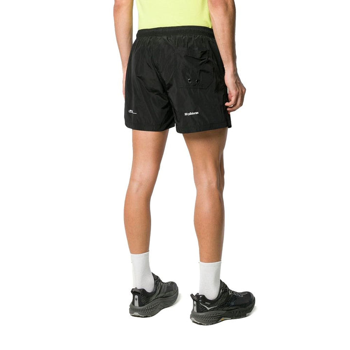 Schwarzer Polyamid Herren-Badeanzug Boxer