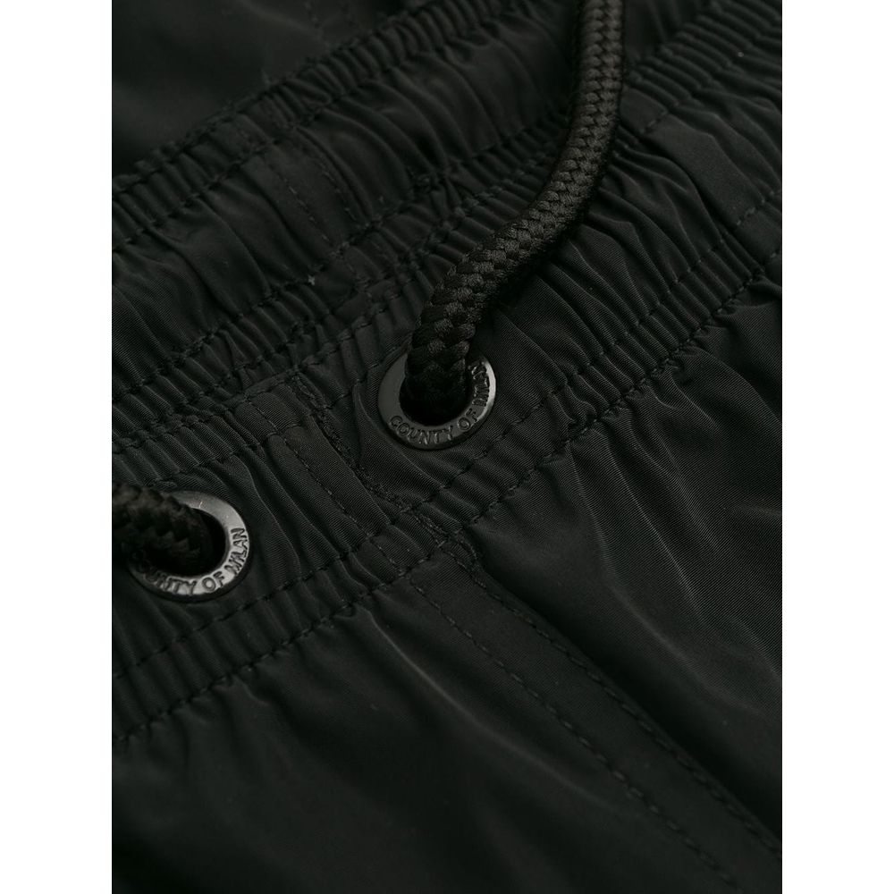 Schwarzer Polyamid Herren-Badeanzug Boxer
