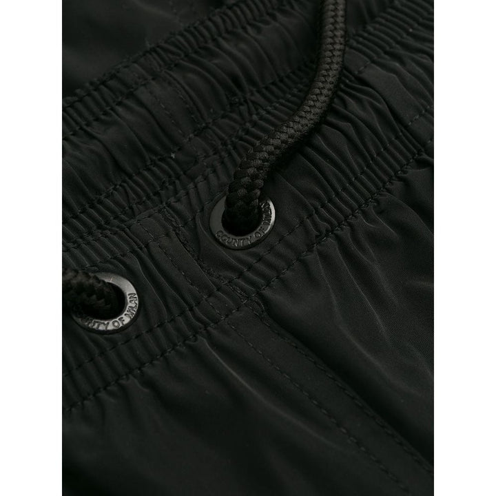 Schwarzer Polyamid Herren-Badeanzug Boxer