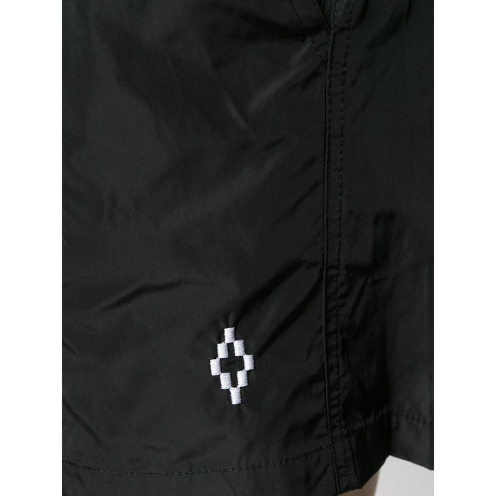 Schwarzer Polyamid Herren-Badeanzug Boxer