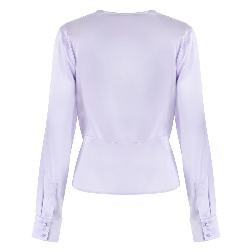 PINKO Fliederfarbene Seidenbluse Elegance