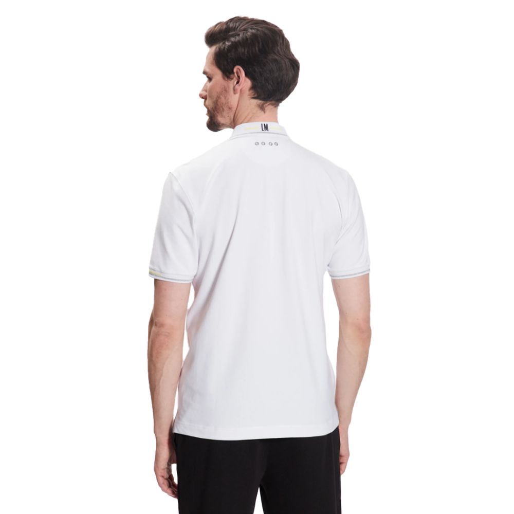 Weißes Baumwoll-Poloshirt