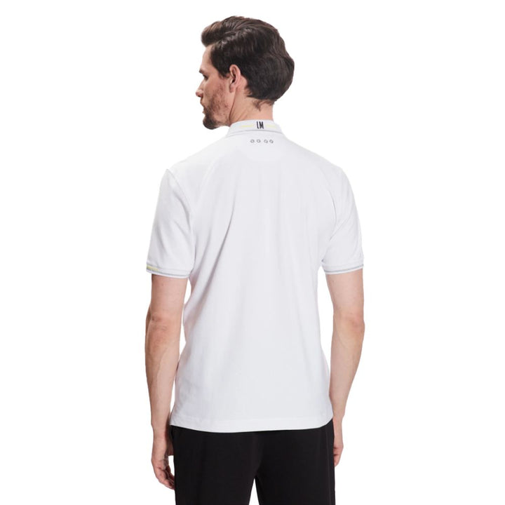 Weißes Baumwoll-Poloshirt