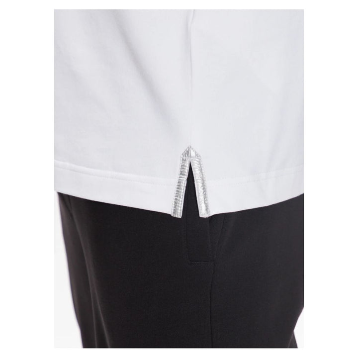 Weißes Baumwoll-Poloshirt