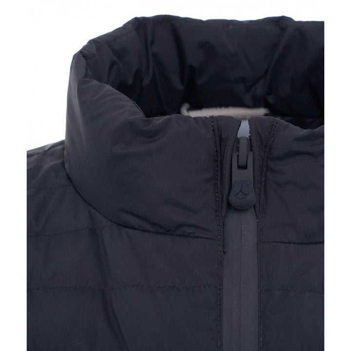 Simple blue puffer vest for a modern look