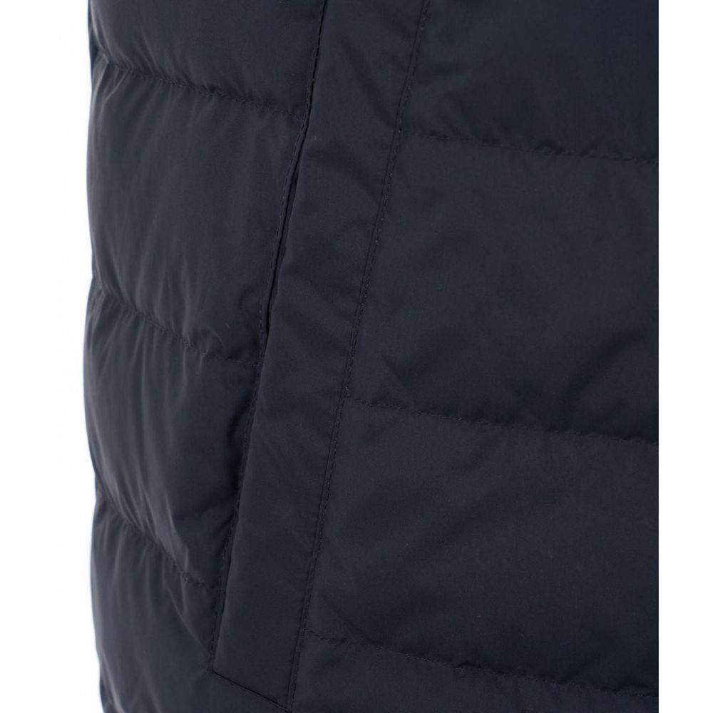 Simple blue puffer vest for a modern look