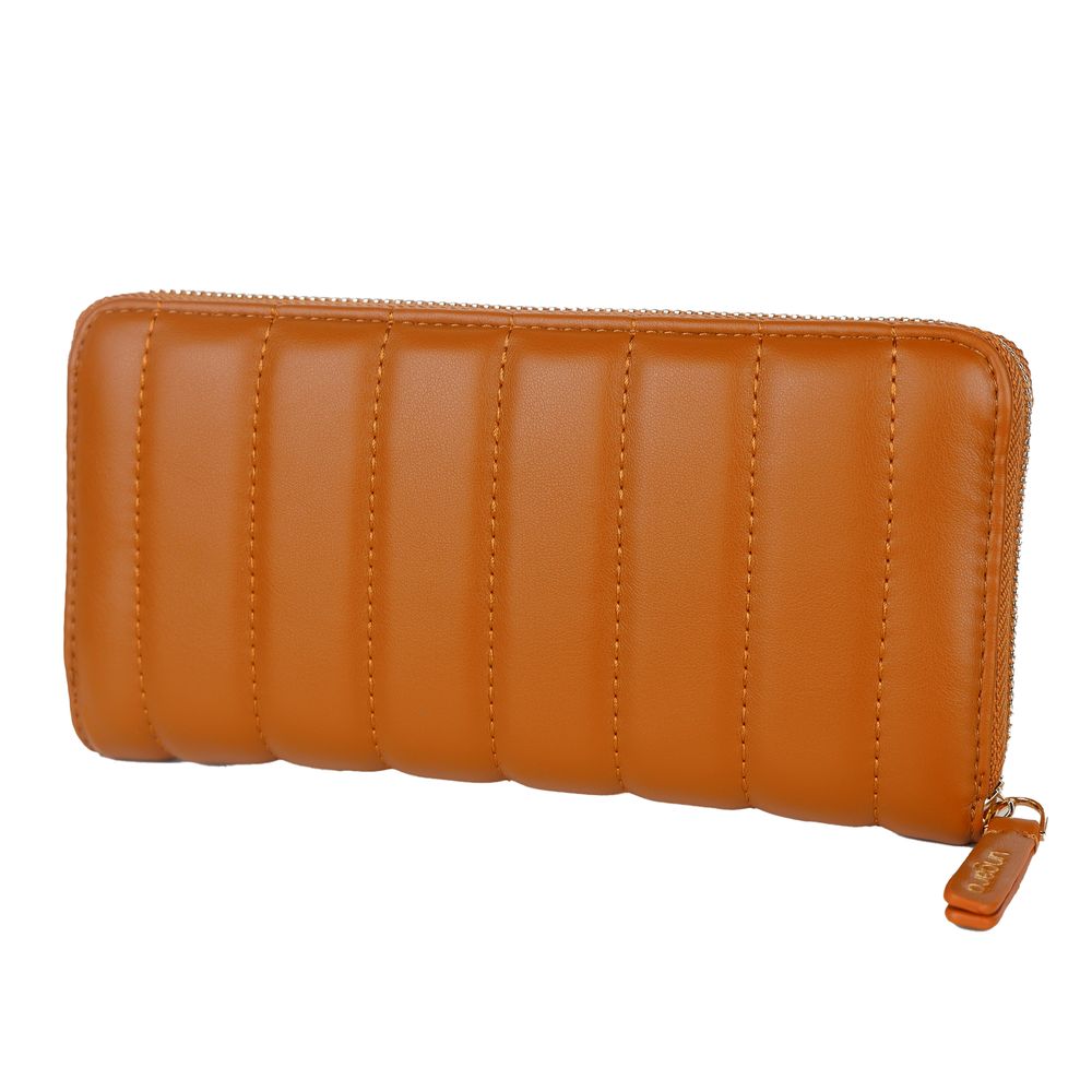 Gesteppte Brieftasche aus Kunstleder Eleganz