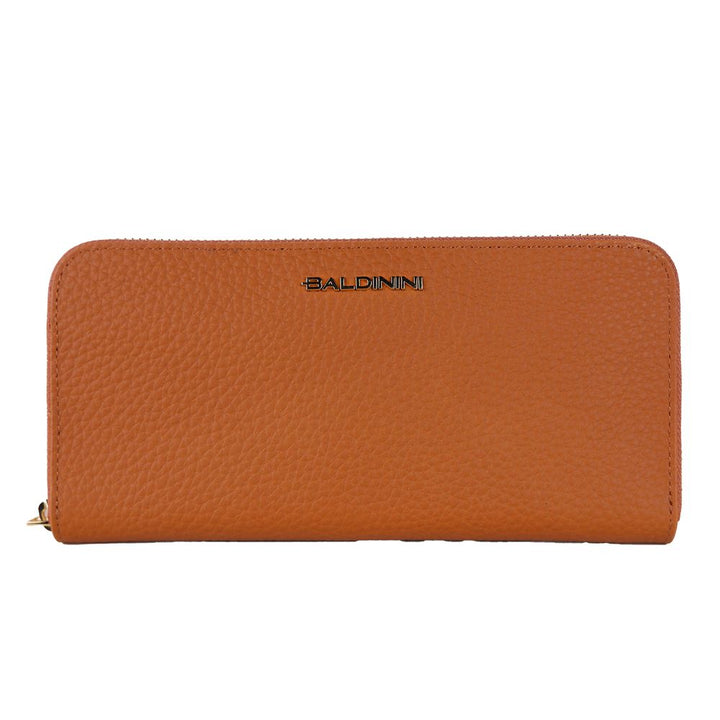 Elegantes Portemonnaie aus Leder in Orange
