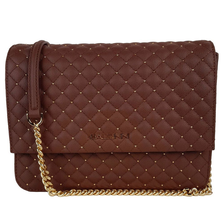 Braunes Kalbsleder Damen Crossbody Tasche