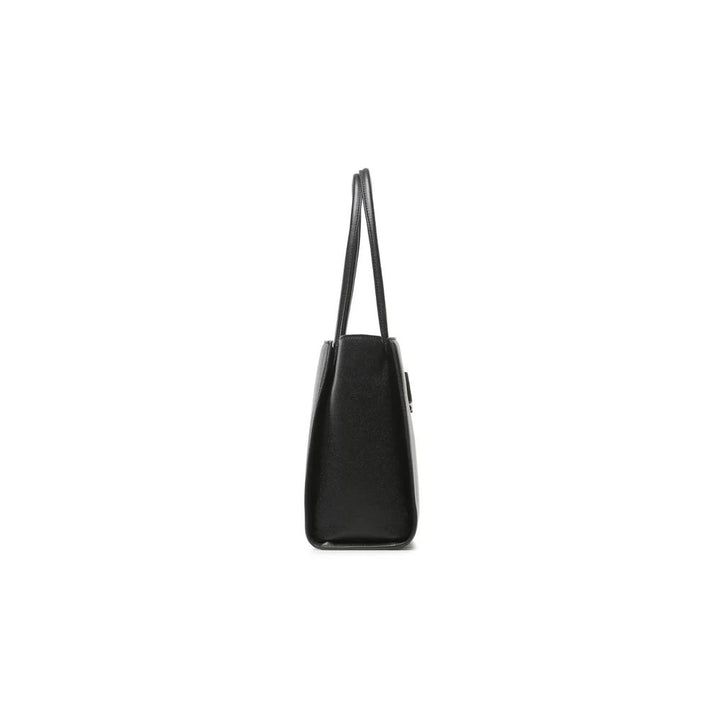 Elegantes Silber-Logo Eco-Leder Shopper
