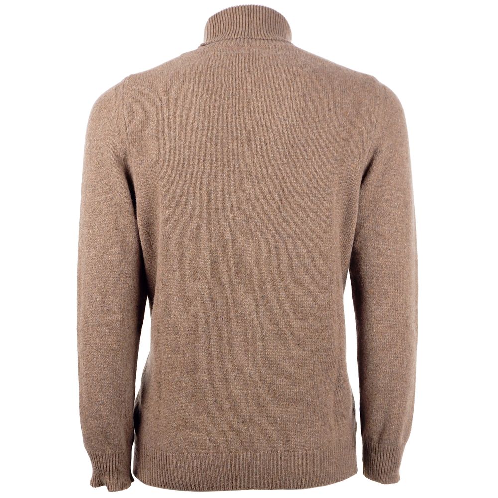 Brauner Kaschmir-Pullover für Männer