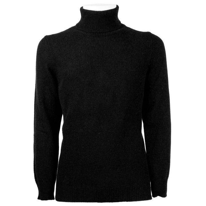 Schwarzer Kaschmir-Pullover für Männer