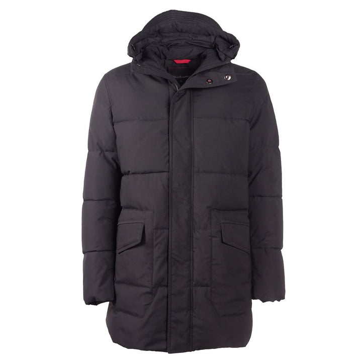 Black polyester men's jacket