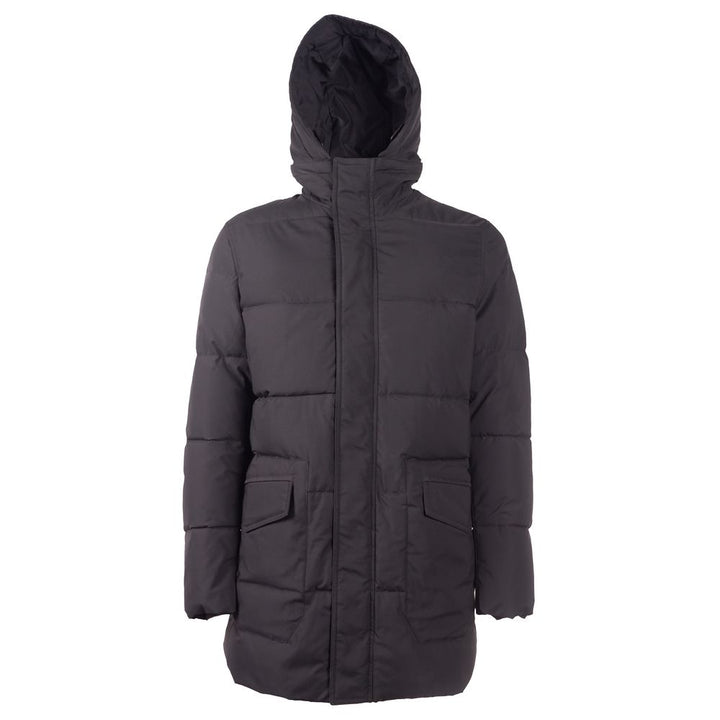 Black polyester men's jacket