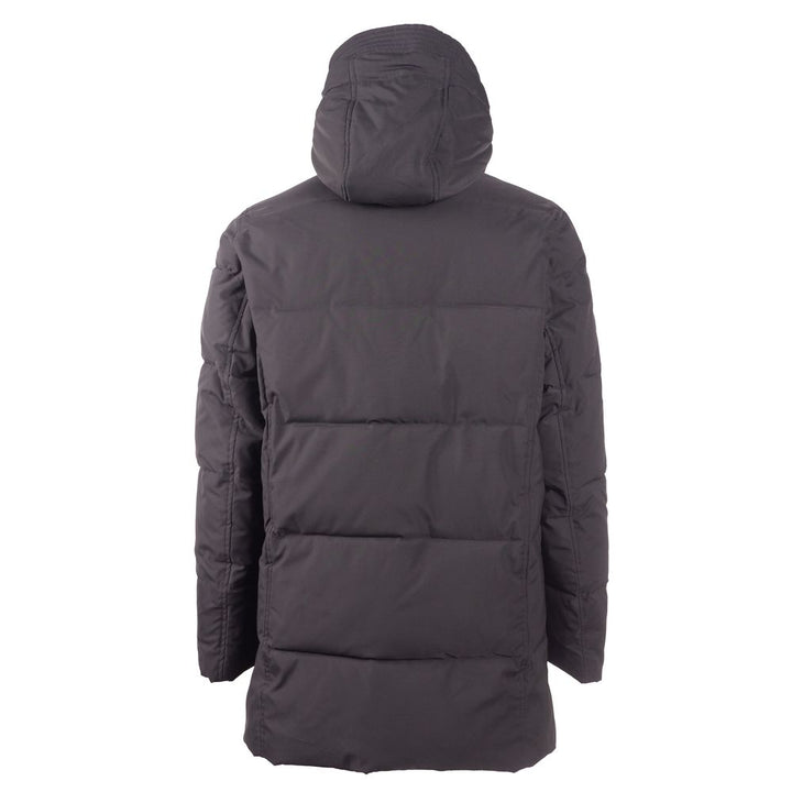 Black polyester men's jacket