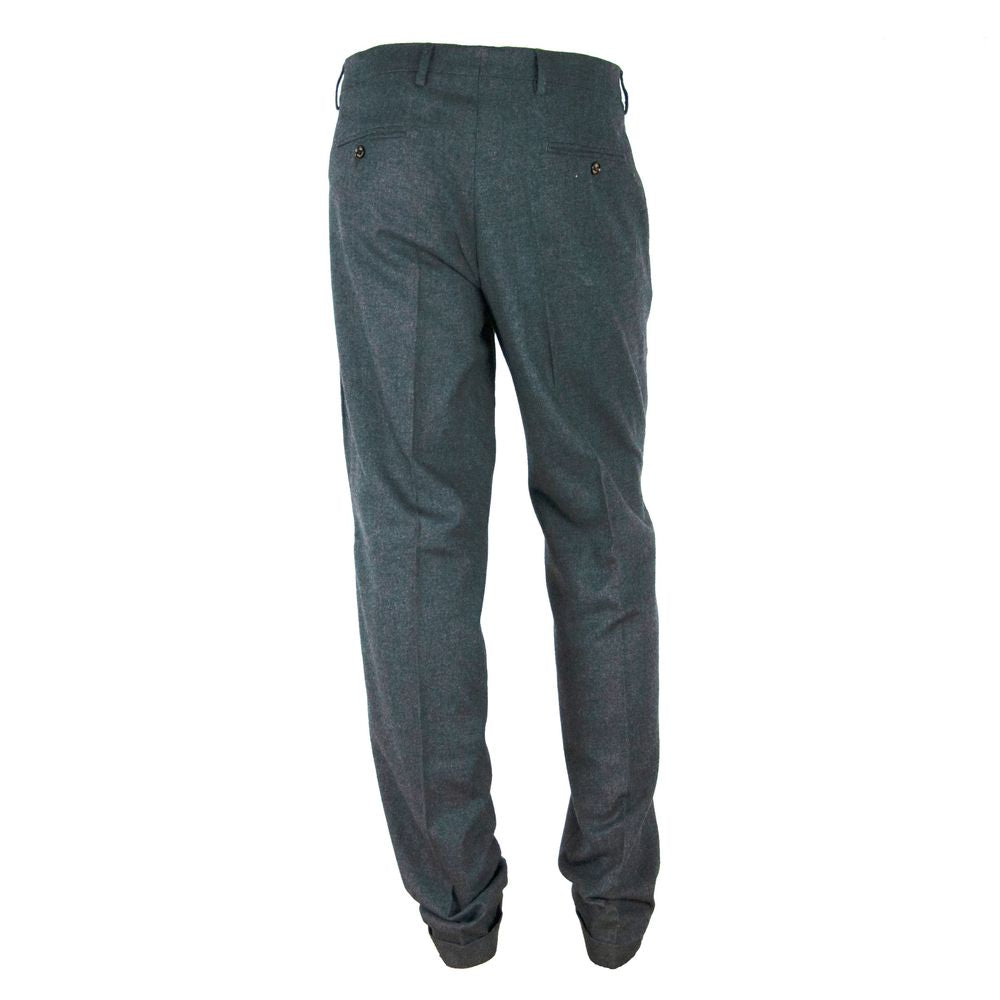 Elegante graue Winterhose aus Baumwollmischgewebe