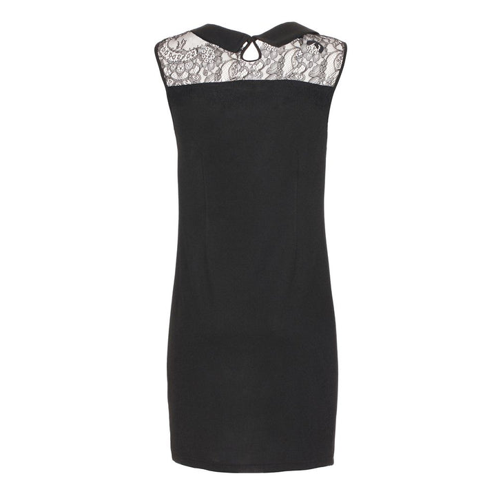 Schwarzes Polyester-Damenkleid