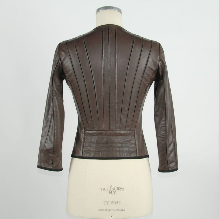 Braune Lederjacke für Frauen